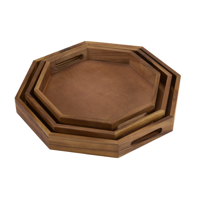 Kalmar Home S / 3 plateaux de service octogonaux - 1 de chaque taille Everberg
