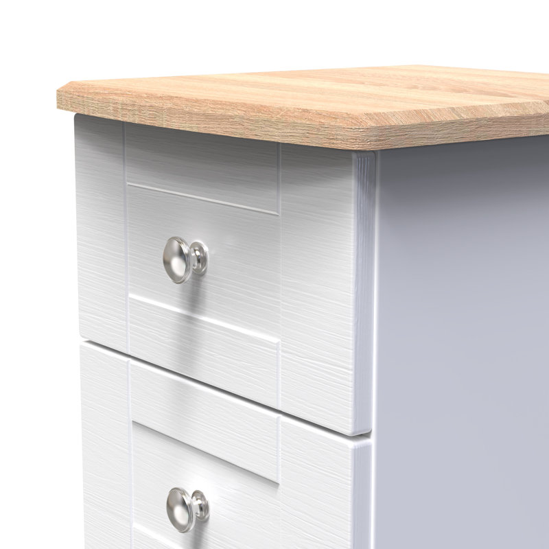 Ondrasek 40cm W Manufactured Wood Bedside Table, White