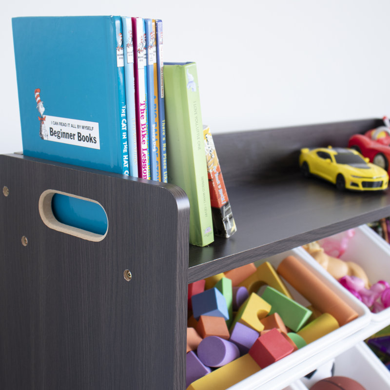 Organisateur de jouets Marvyl, Espresso/blanc
