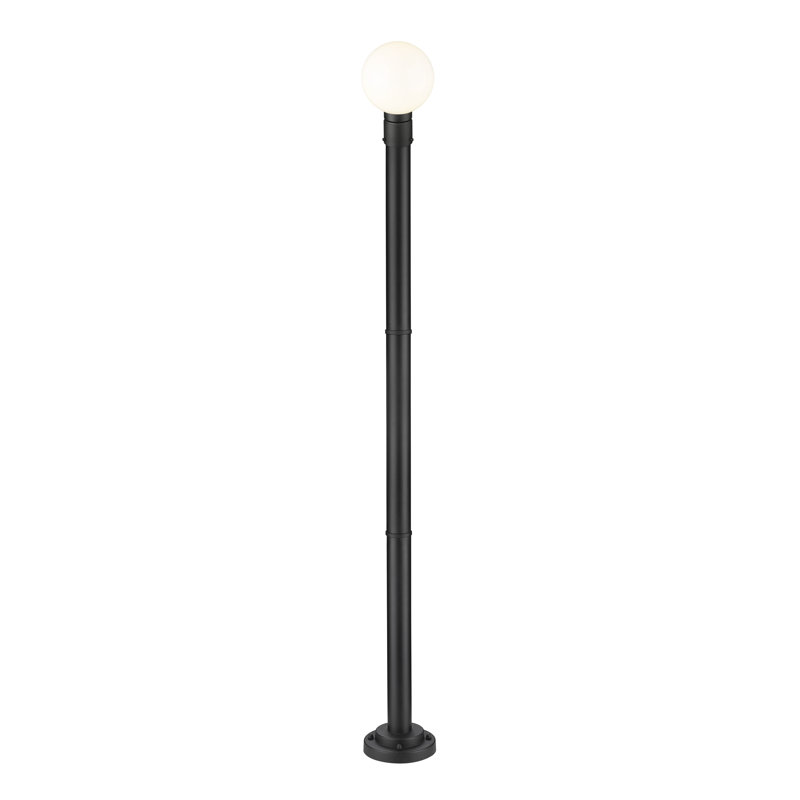 Lampadaire noir 1 lumière Hyrup 85,25 po (double), Givré