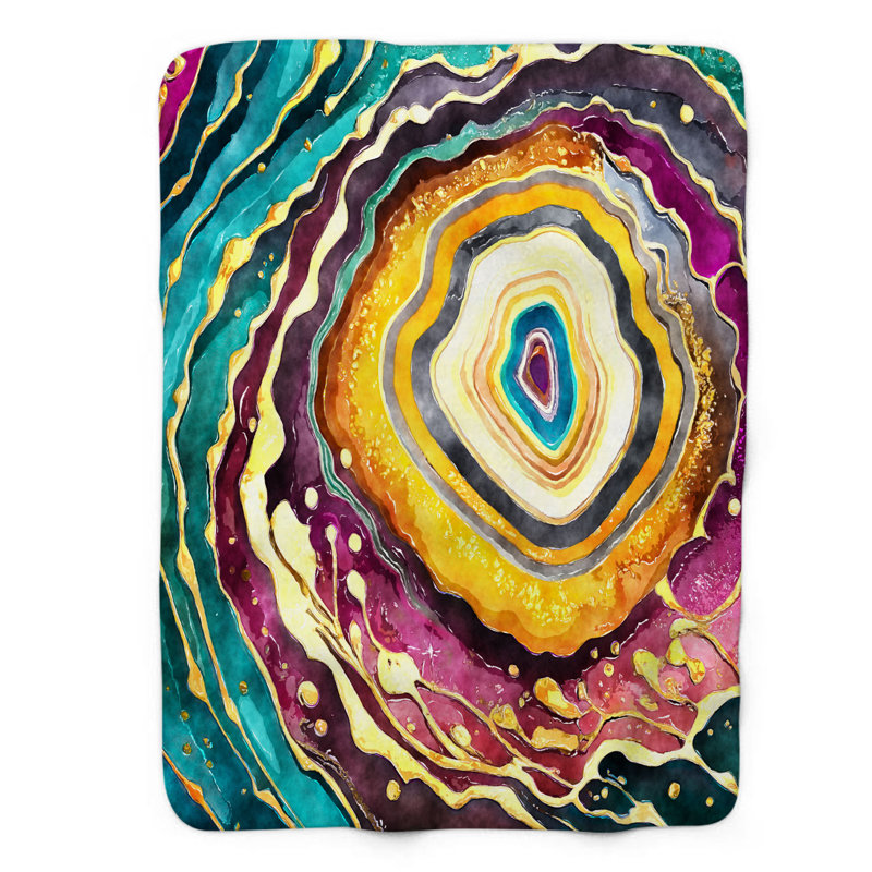 Onyx Obsidian Odyssey Throw Blanket, 60" W x 80" L