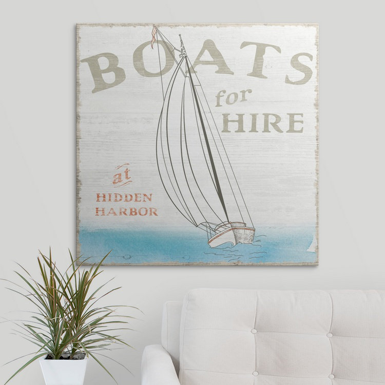 « seaside life v » par sue schlabach, affiche rétro, H 20 po x l 20 po x P 1,5 po, Toile