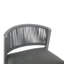Ensemble de salle à manger d'extérieur en aluminium 5 pièces, ensemble de barre de patio tissé en corde avec table rectangulaire-2142087190
