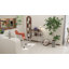 Bureau pliant, bureau d'ordinateur portable avec roulettes, blanc