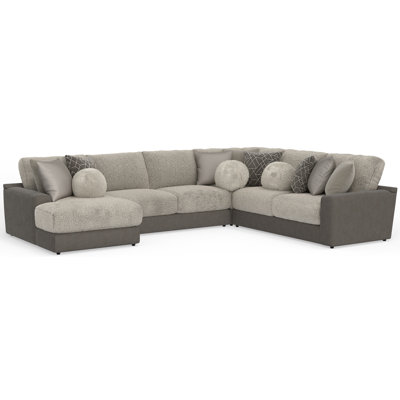 Stafford 4pc Sectional With Cuddler Seat Cushions And Included Accent Pillows