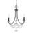 Mbagaya 3 - Light Steel Dimmable Empire Chandelier - Matte Black-1010645468