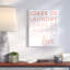 Charges de lessive, rire et amour - reproduction d'art textuel sur toile-25254594