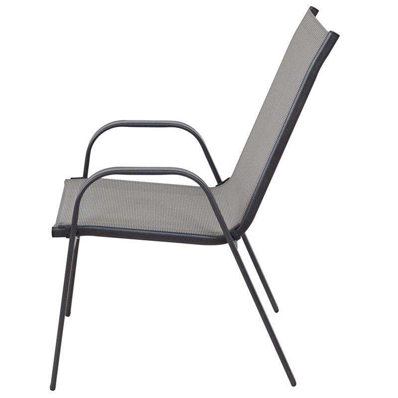 Fauteuil empilable Bedrije, gris