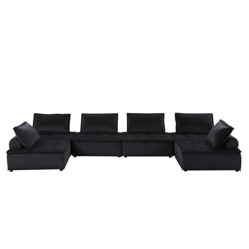 Canapé modulaire en U 6 places Velvet