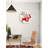 Pomegranate Tempered Glass Wall Clock, Red Accent, Floral Pattern Clock, Oversized Clock, Modern Wall Decor, Unique Timepiece-1797101017-1797101016