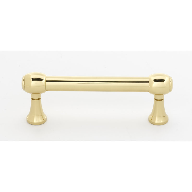 Poignée barre / poignée de 3 po Royale, Laiton poli