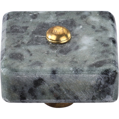Oceanside 1-1/2 in. Square Marble Cabinet Knob