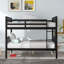 Lit superposé double au-dessus de double avec échelle pour chambre à coucher, mobilier de chambre d'amis - espresso