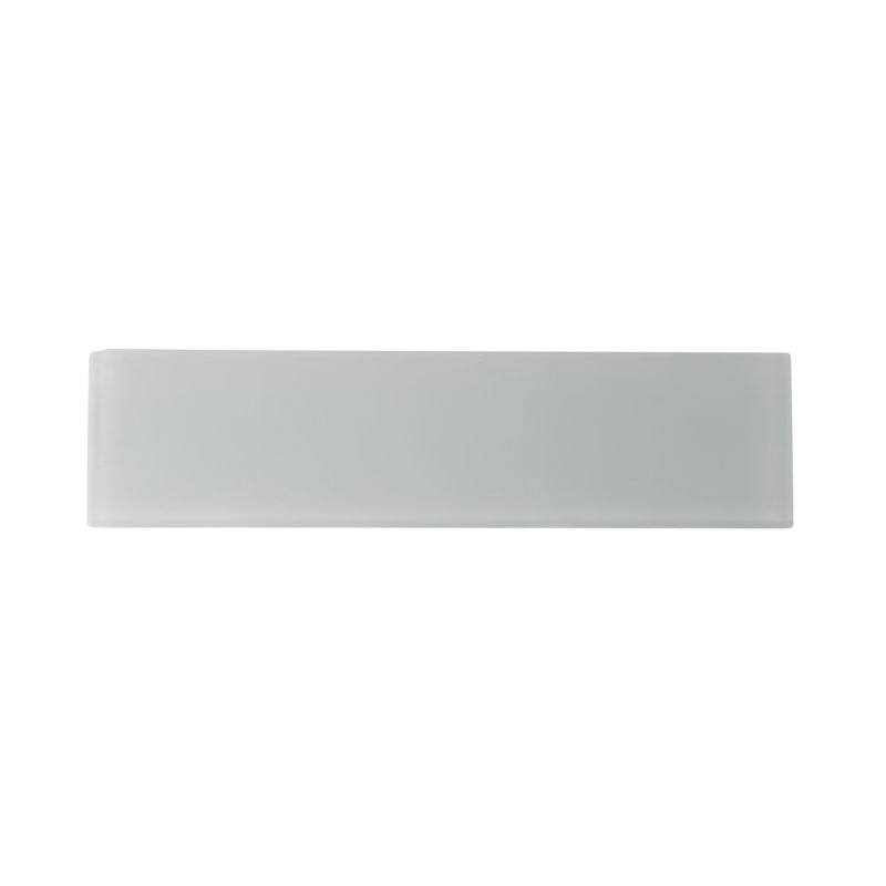 12'' x 3'' Glass Subway Wall Tile, Gray