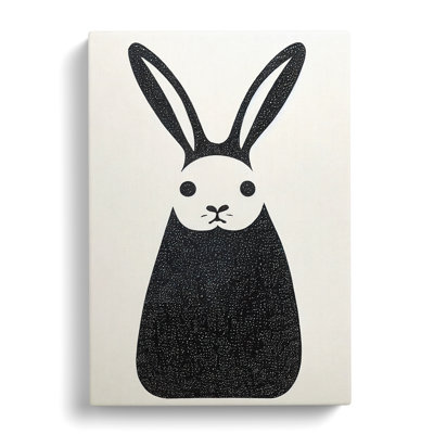 Hoberg Rabbit Minimalism Vol.4 - Wrapped Canvas Print