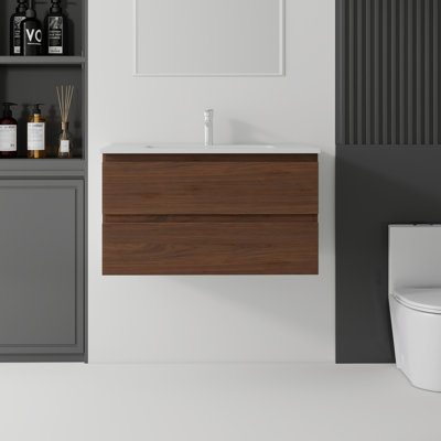 Meuble-lavabo flottant avec lavabo
