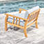 Chaise en bois massif d'eucalyptus Nautical Curve