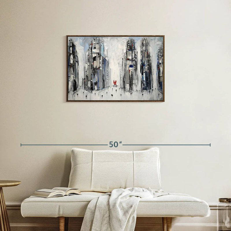 Urban Love I, Cadre flottant noyer, 31 po x 21 po