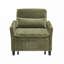 Fauteuil club en velours côtelé avec coussin-81531897