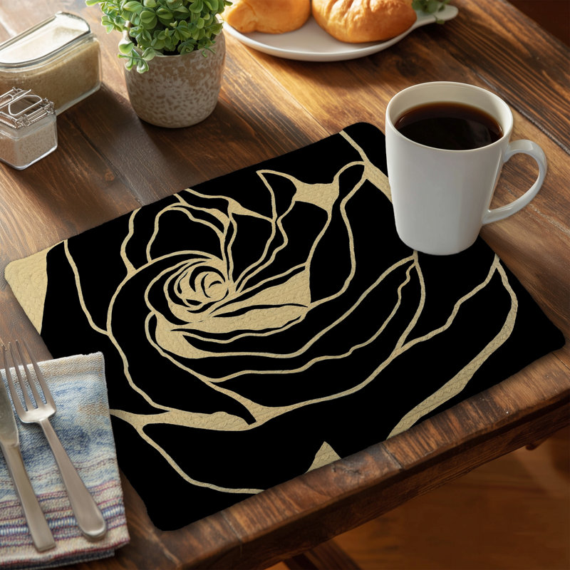 Napperon Silhouette of a Rose