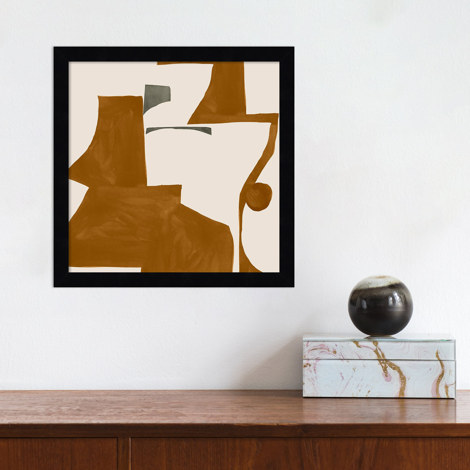 Forecast I Print by Sozi, 13" H x 13" W x 1" D, Black