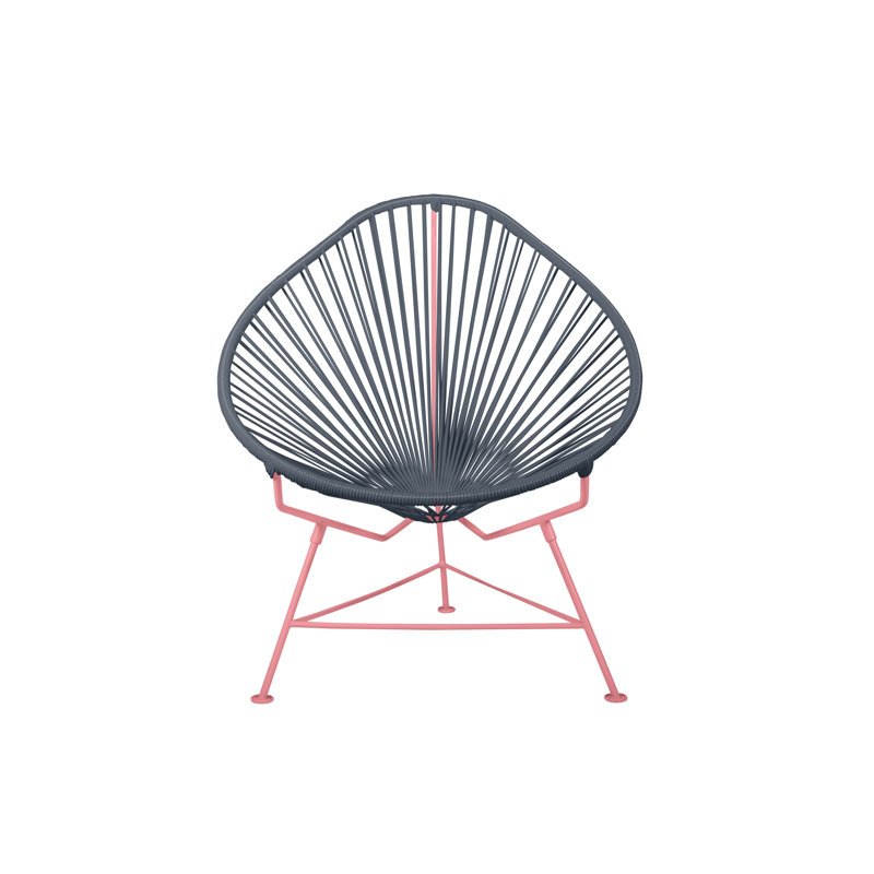 Chaise de jardin, Gris / Corail