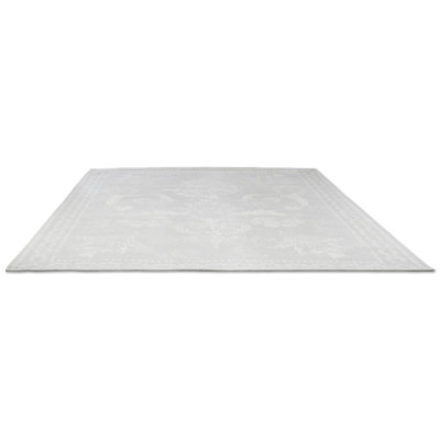 Rectangle Oriental Flatweave Chenille/Cotton Area Rug in Dove Gray