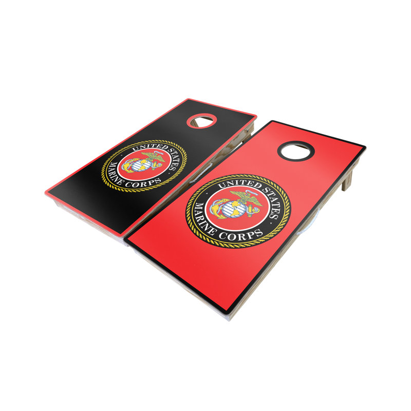 Ensemble de planche à cornhole avec sacs à jeter marines