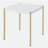 White and gold square end table