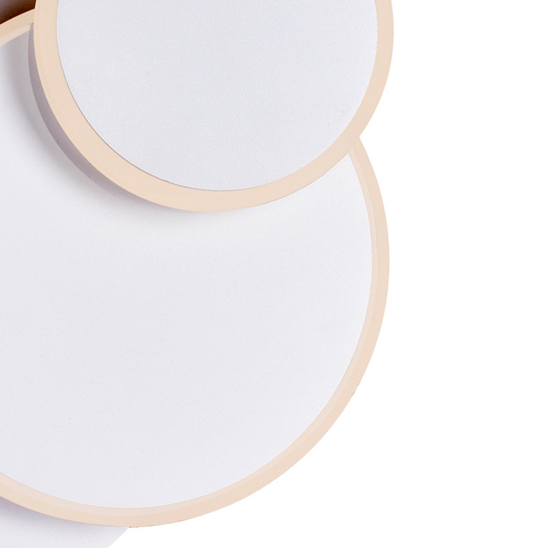 9-Inch Integrated LED Circle Trio Wall Sconce – Matte White Finish, Ideal for Hallways, Bedrooms, and Living Rooms