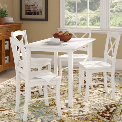Castellon 5 - Piece Rubberwood Solid Wood Dining Set by Charlton Home