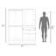 Kamelot Armoire With Double Doors, Hanging Rod And Interior Shelves