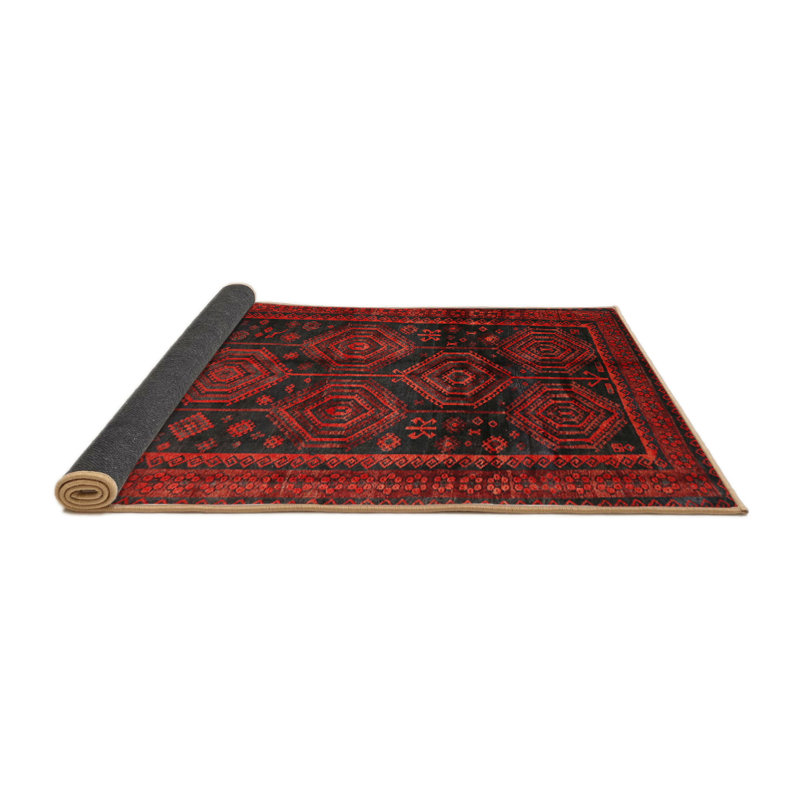 Tapis rouge à motif sud-ouest, Rond 5 pi