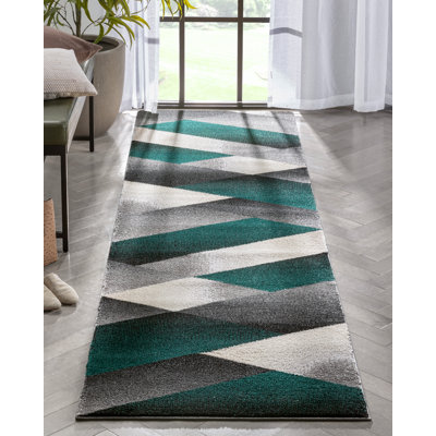 Leona Geometric Synthetic Area Rug