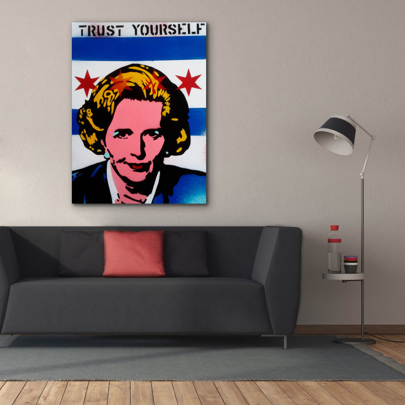 "Trust Yourself" par Abstract Graffiti, art mural sur toile, 20 po x 24 po, H 54 po x l 40 po x P 1,5 po