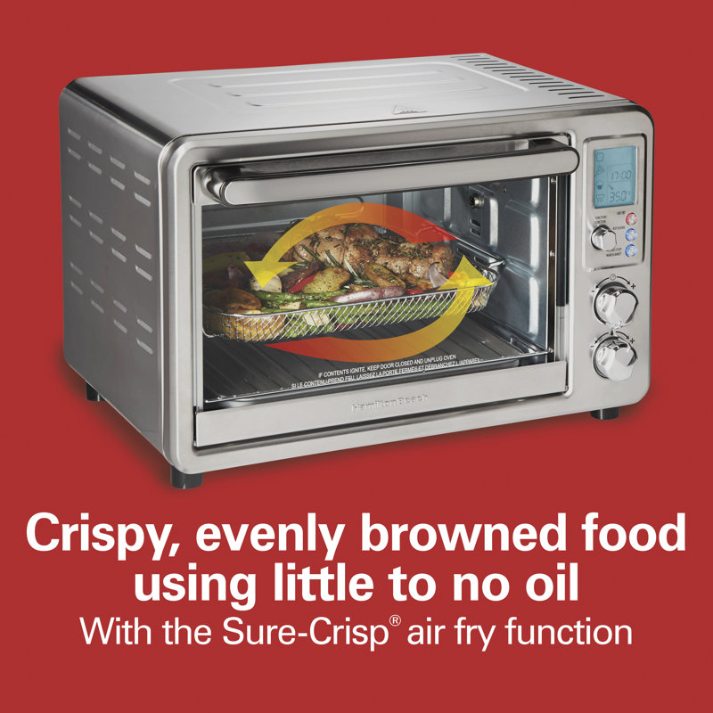 Stainless Steel Digital 6-Slice Air Fryer Toaster Oven with Rotisserie