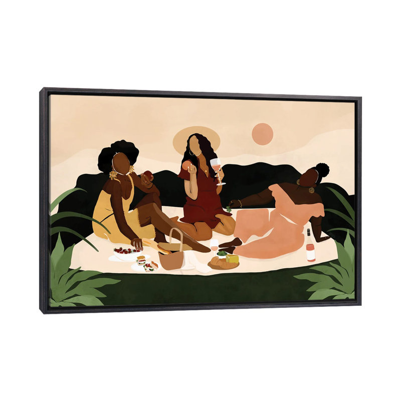 « SIS-nic » par Bria Nicole-impression d’art graphique, Toile avec cadre noir patiné, Pas de tapis