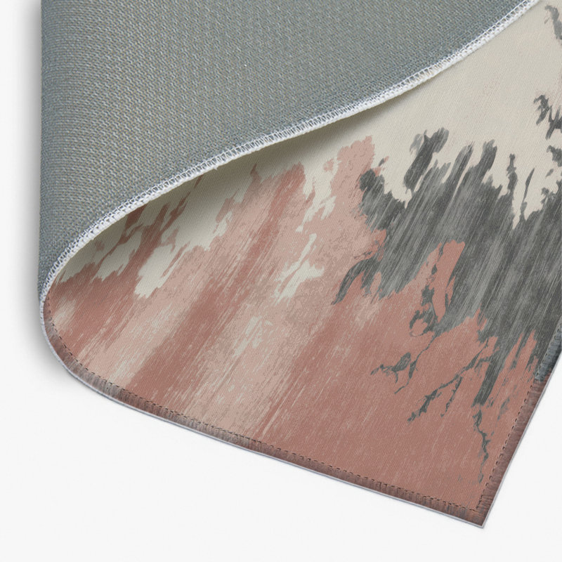 Watercolor Gray Indoor and Outdoor Area Rug, Rectangle 4' x 6'