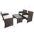 Mancero 4 - Person Patio Dining Set with Rectangular Table , Cushions Included