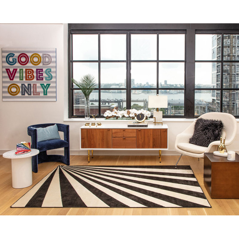 Vera Modern Shooting Star Area Rug, Rectangle 2' x 4'