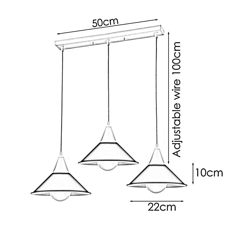 Whiting 3 - Light Kitchen Island Pendant, White