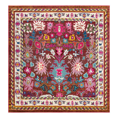Tapis bourgogne / bleu Eddins