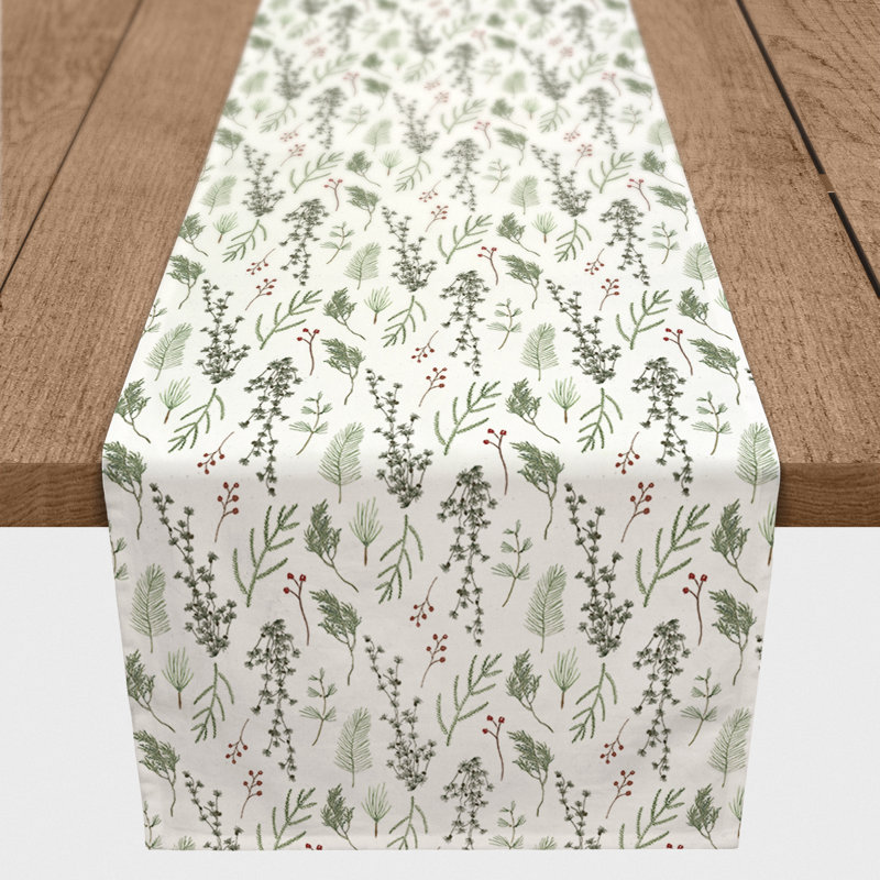 Chemin de table pin, 90 po x 16 po, Blanc