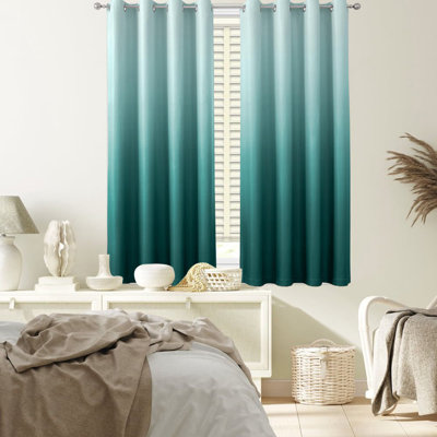 Ombre Room Darkening Curtains, 2 Panels Set