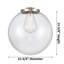 Plafonnier suspendu 1 lumière 16 po Franklin Restoration - Frederick - ampoule DEL - finition laiton brossé-112801673-112801665