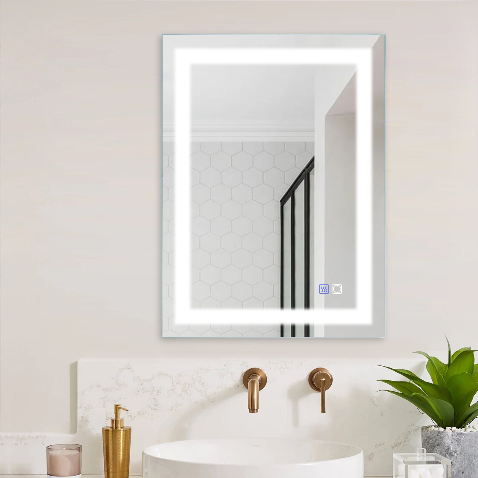 Wade Logan® Alez Vanity Mirror with Storage and LED Lights & Reviews