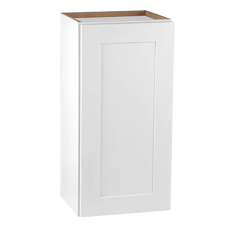 Armoire murale simple en bois massif blanc pour la buanderie et le bureau, 3 tablettes réglables, charnières à fermeture en douceur, assemblage facile avec tablettes, cuisine, salle de bain, rangement, finition laquée,