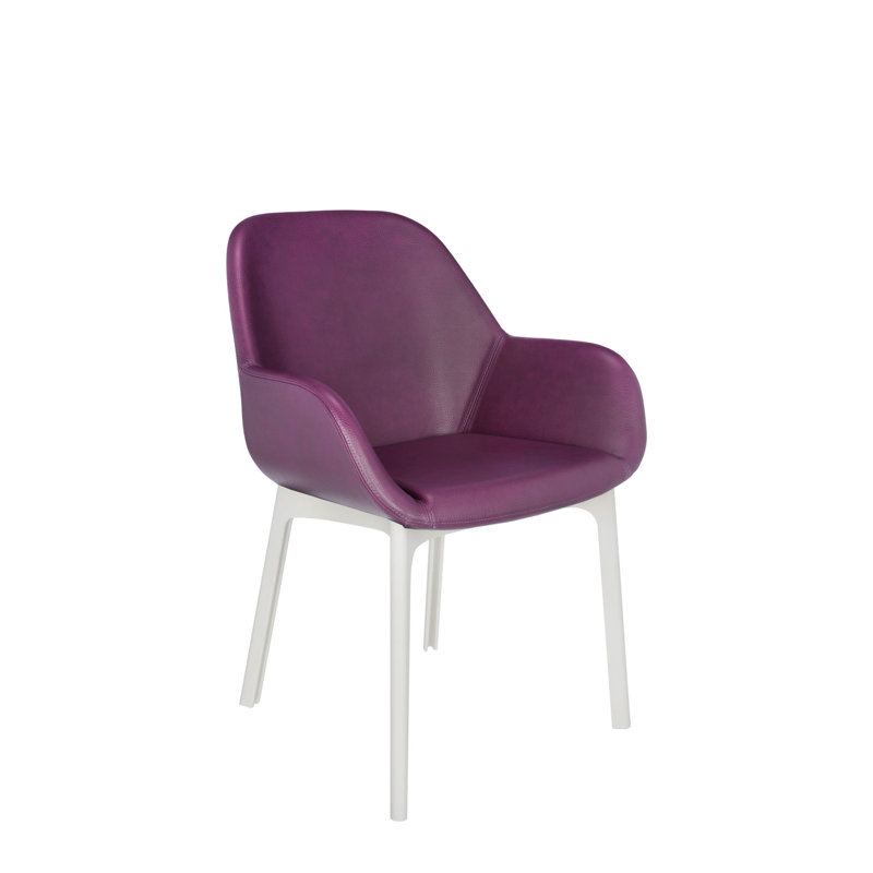 Clap Upholstered Arm Chair, Dark Gray, Taupe