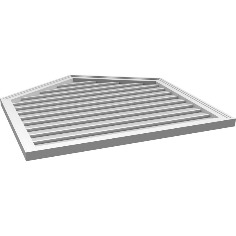 Ventilé à pignon en uréthane fonctionnel à hauteur de crête 7/12, brun clair apprêté, H 38 po x l 38 po x P 1,5 po