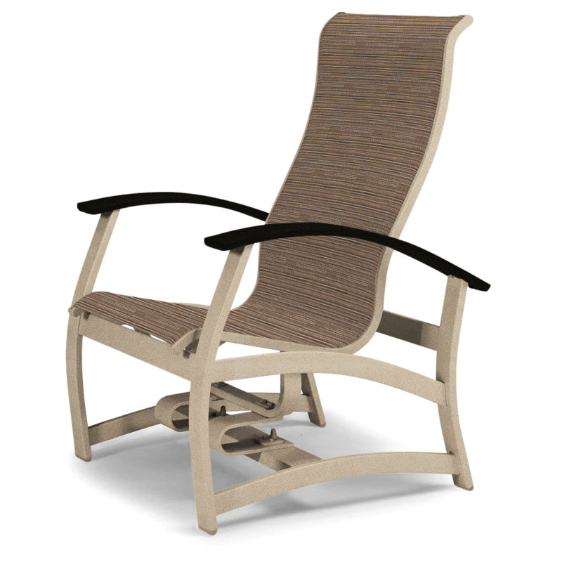 Askar Powder Coated Aluminum Outdoor Lounge Chair, Black P70, Bark Performance, Textured Black